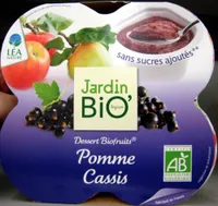 Dessert Biofruits Pomme Cassis Jardin Bio