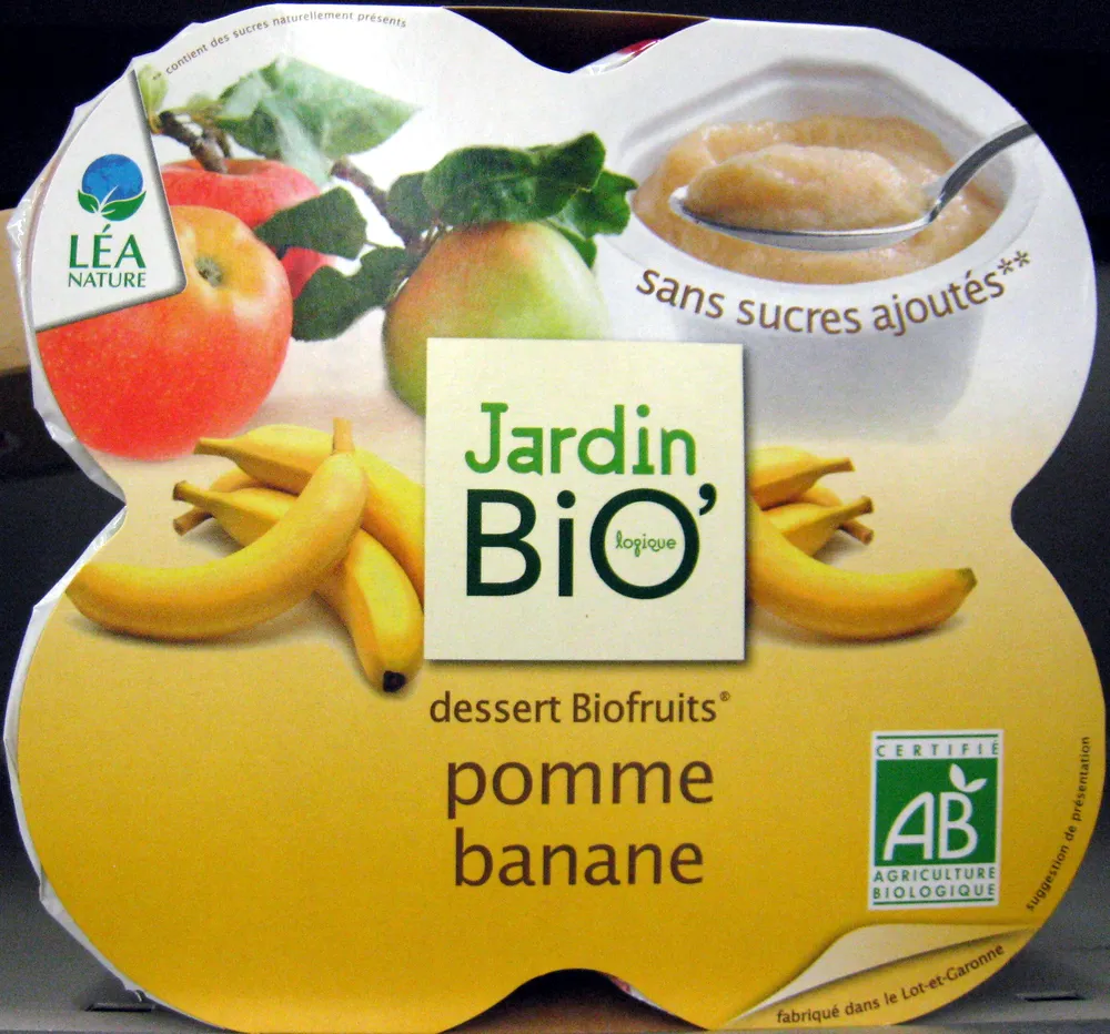 Dessert Biofruits Pomme Banane