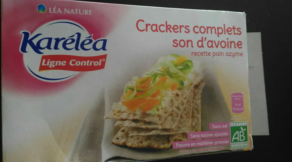 Crackers complet son d'avoine