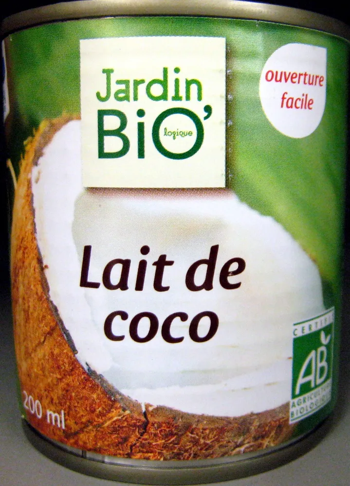 Lait de coco 200 ml Jardin Bio
