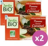 Lot X2 Thés Honeybush Pomme Saveur Caramel Bio -