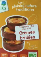 Préparation bio en poudre pour crème brûlée