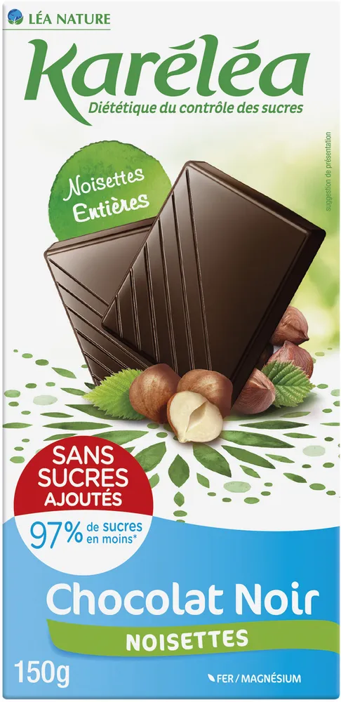 Chocolat noir noisettes entières
