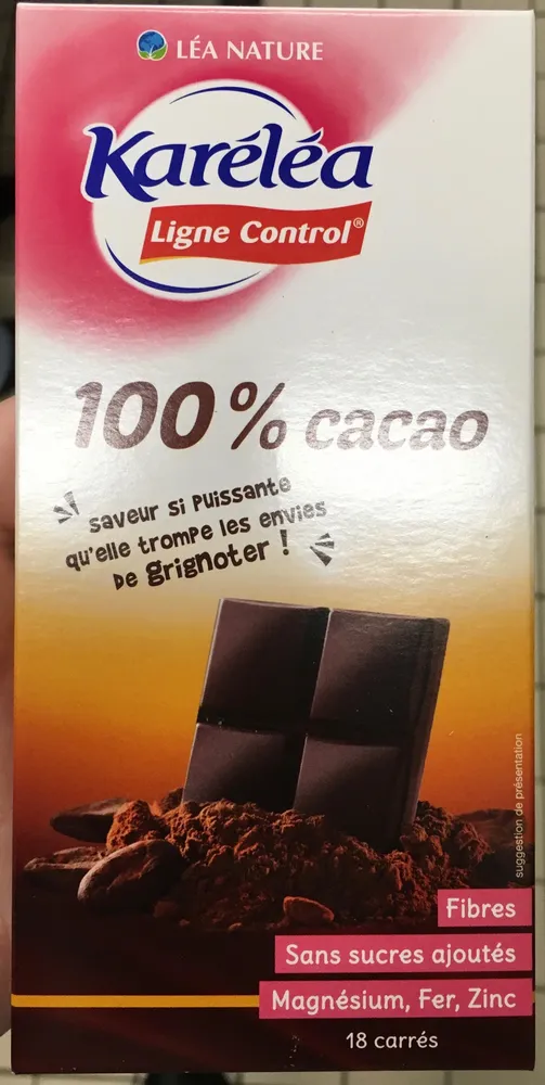 Tablette de chocolat noir 100% cacao