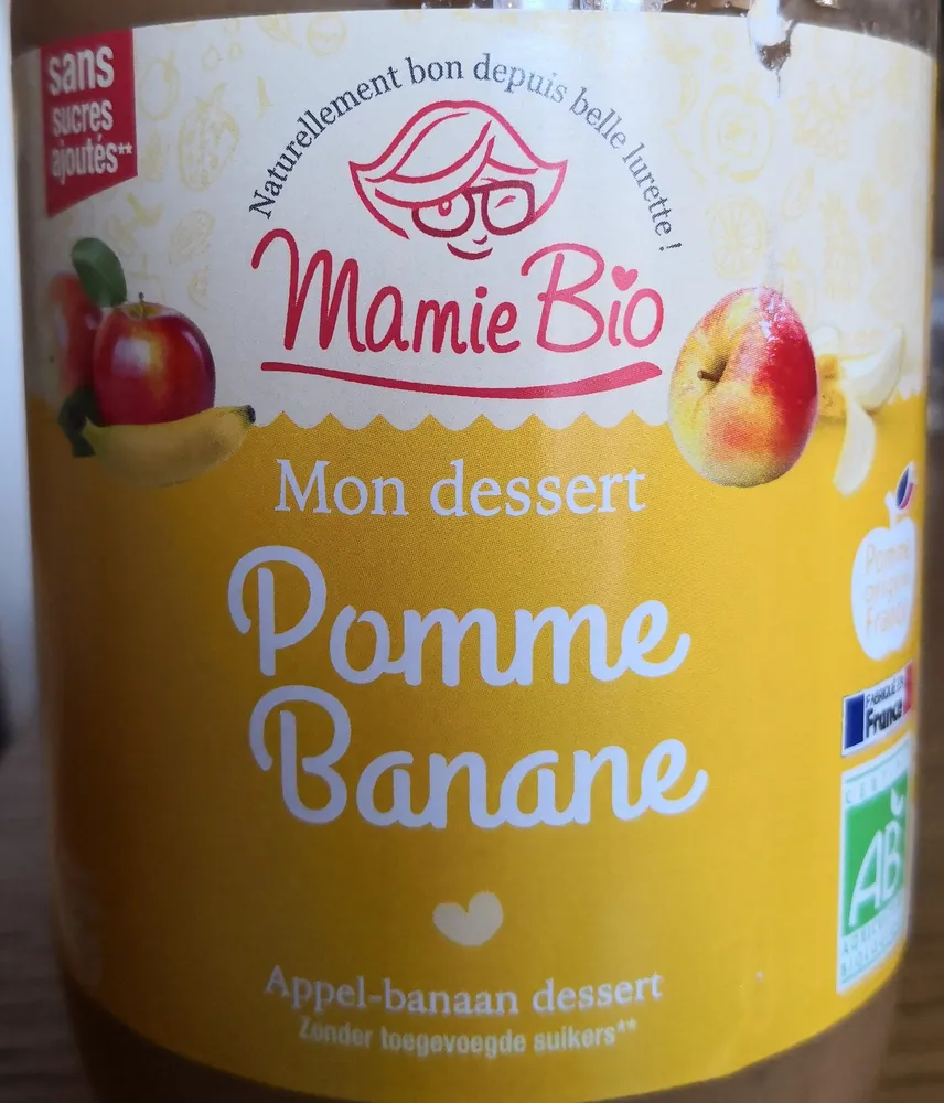 PURÉE DE POMMES ET BANANES BIO