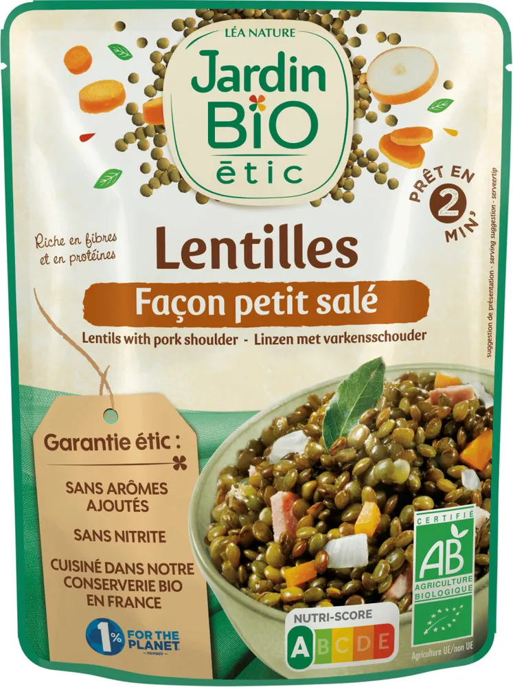 Lentilles façon petit salé