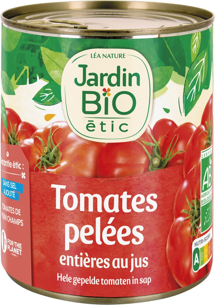 Tomates pelées entières au jus