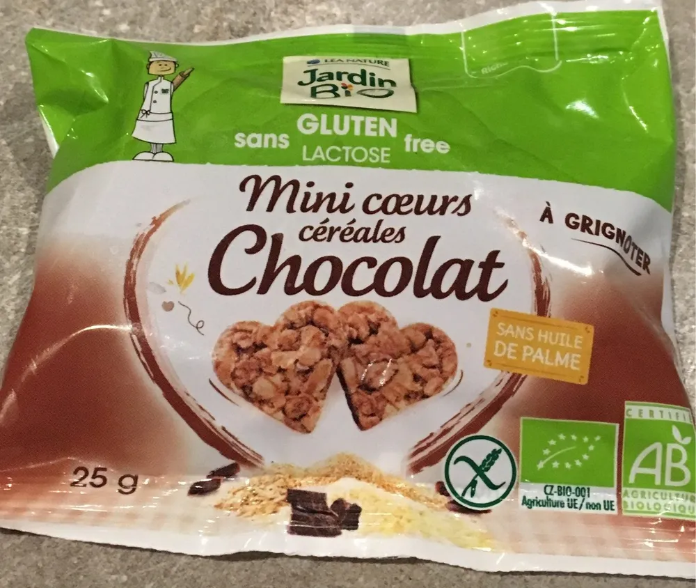 Mini coeurs cereales chocolat