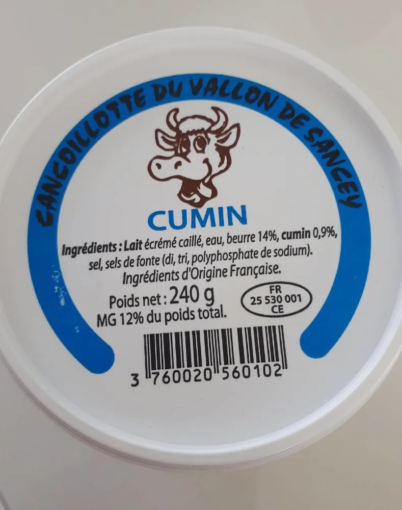 Cancoillotte cumin