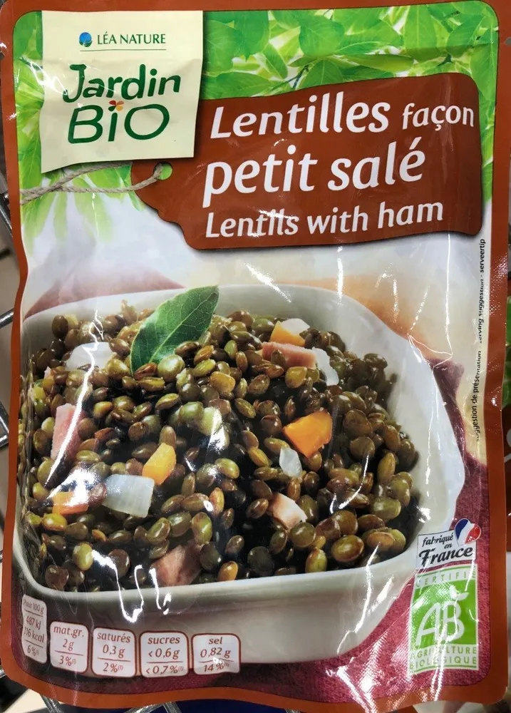 Lentilles façon petit salé