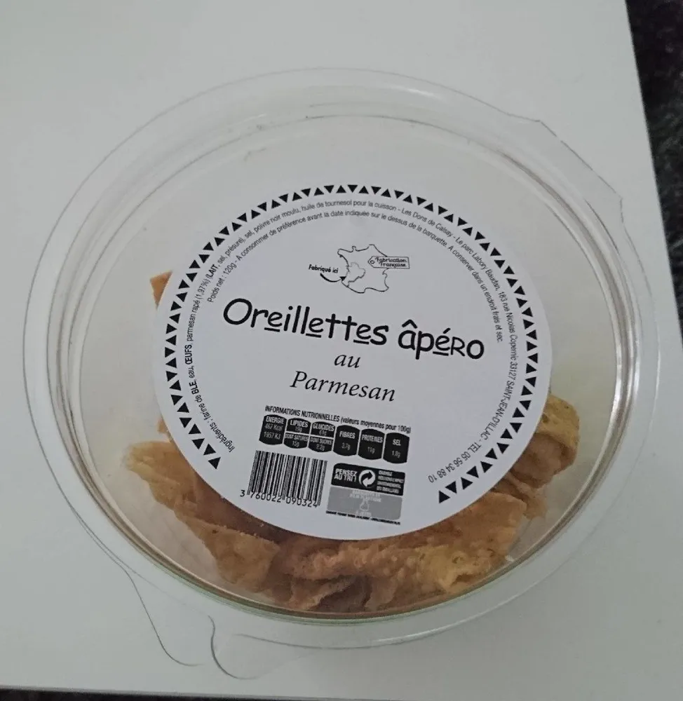 Oreillettes apero au parmesan