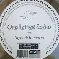 Oreillettes apéro au thym et romarin