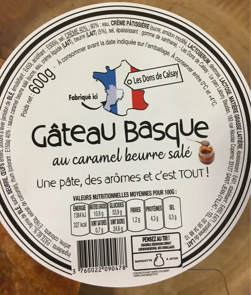 Gâteau basque au caramel beurre salé