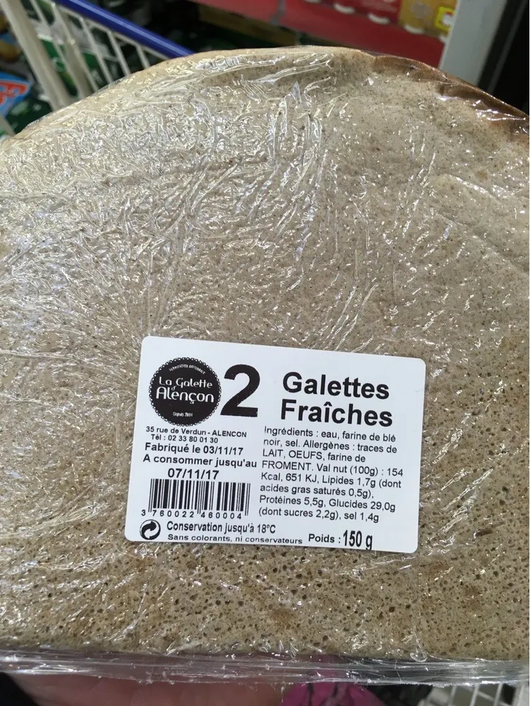Galettes fraiches