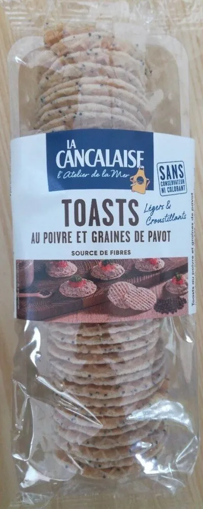Toasts au poivre et graines de pavot