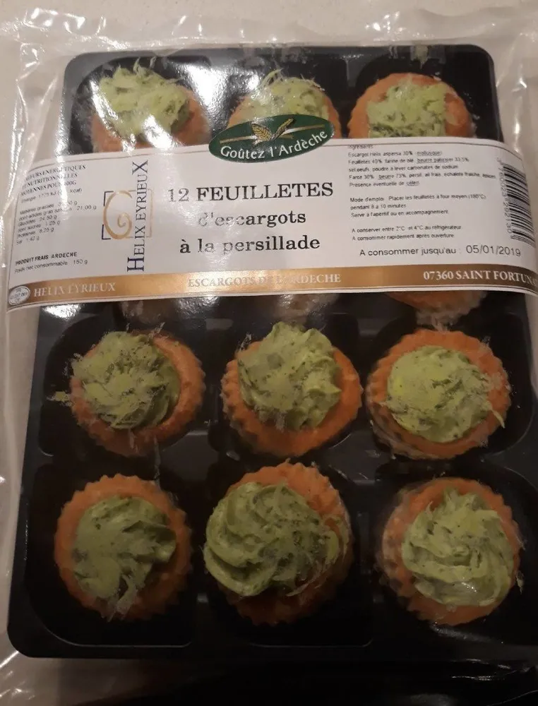 Feuilletés d'escargots à la persillade