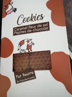 Cookies caramel fleur de sel , pépites de chocolat