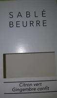 Sable beurre citron vert gingembre