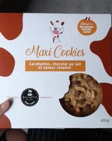 Maxi cookies (Cacahuètes, chocolat au lait et saveur caramel)