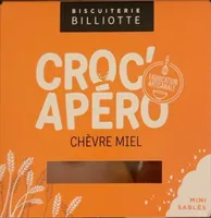 Croc'Apéro - Sablé salé au fromage de chèvre et au miel