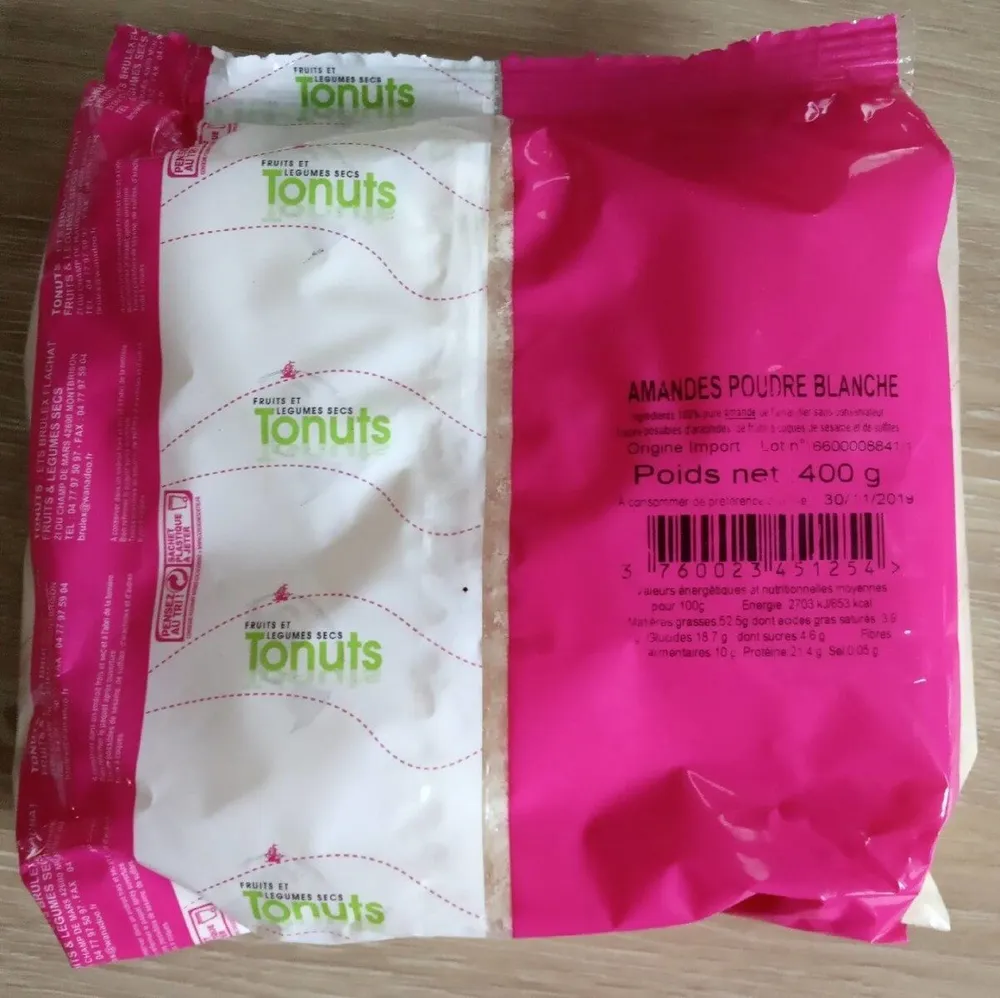 Amandes poudre blanche