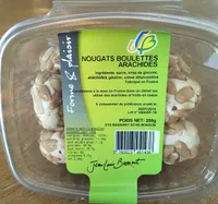 Nougat boulette arachides