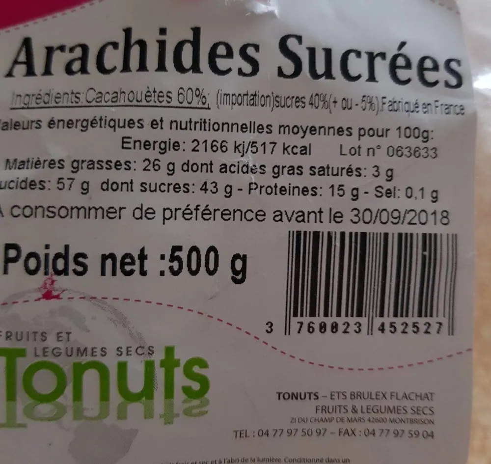 Arachides sucrées