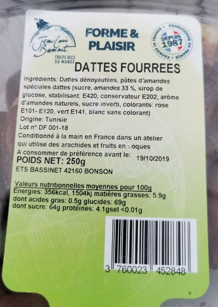 Dattes fourrées