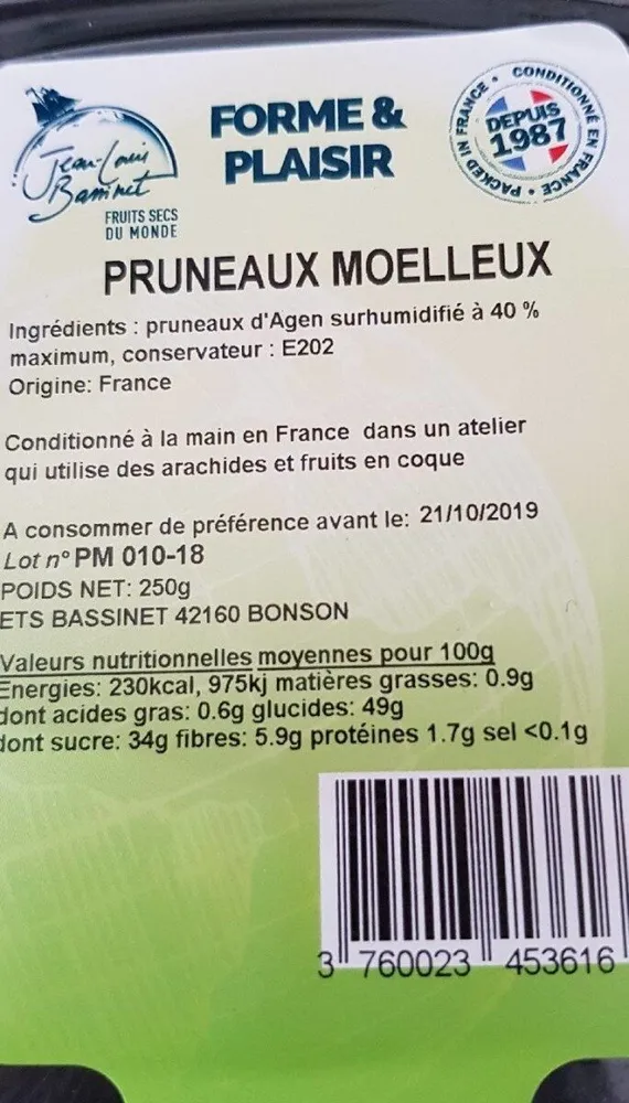 Pruneaux Moelleux