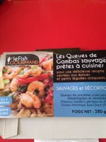 Les queues de gambas sauvages pretes a cuisiner