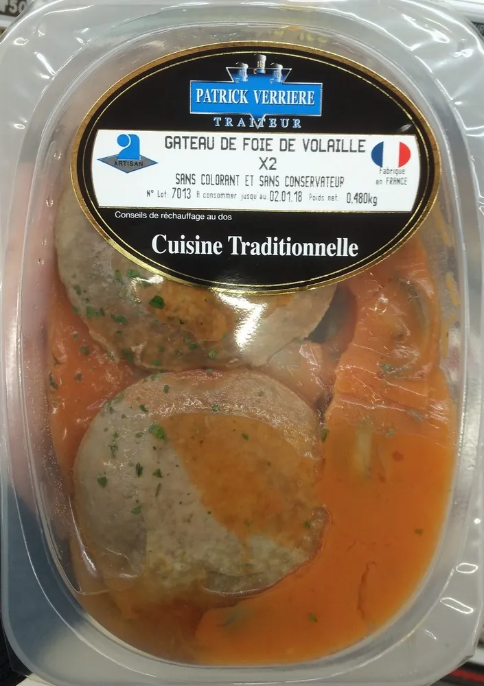 2 Gâteaux de foie de volaille sauce fiancière