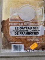 Le gâteau sec pur beurre fourré à la marmelade de framboises