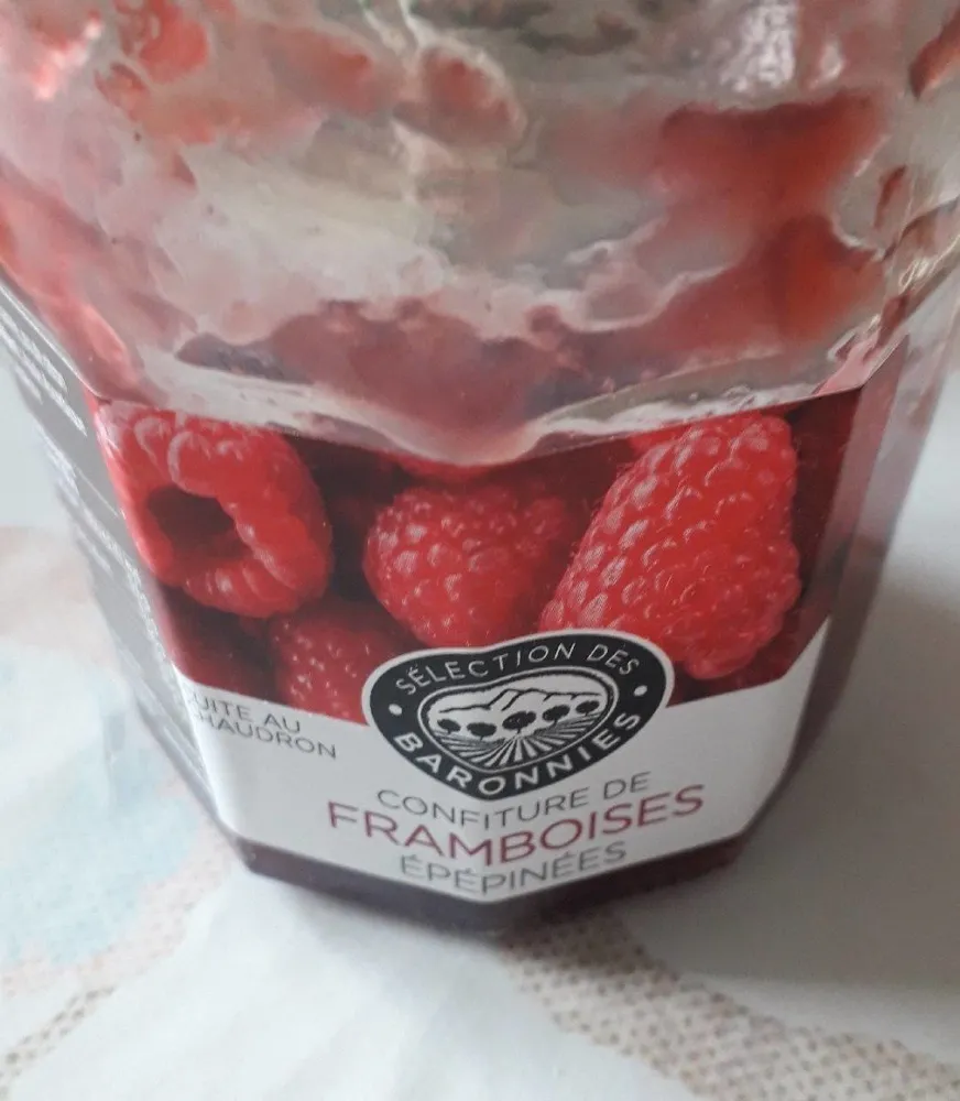 Confiture de framboise epepinee