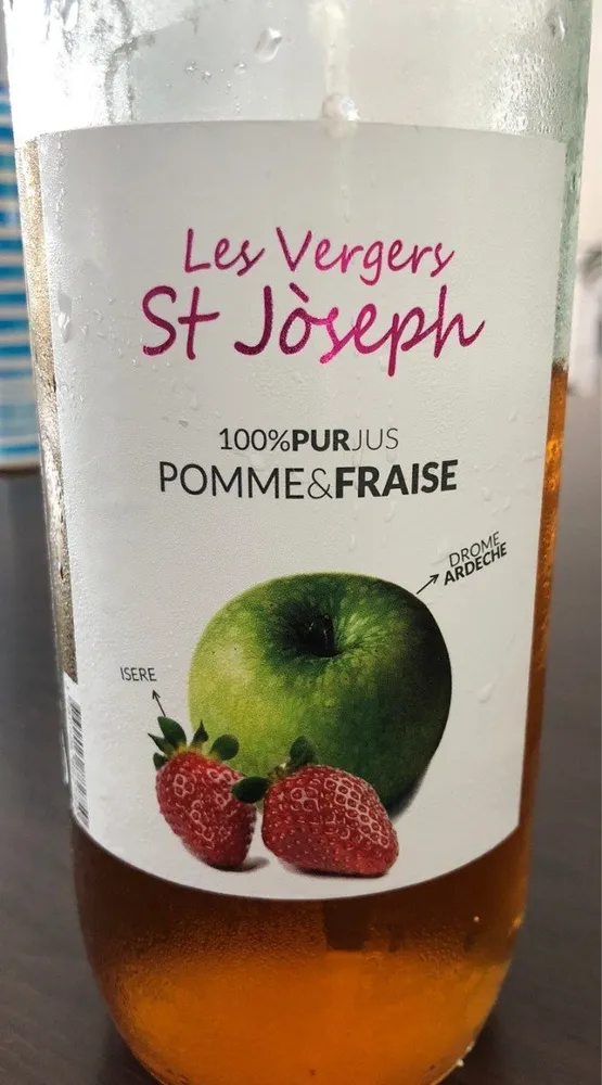 100% pur jus Pomme Fraise