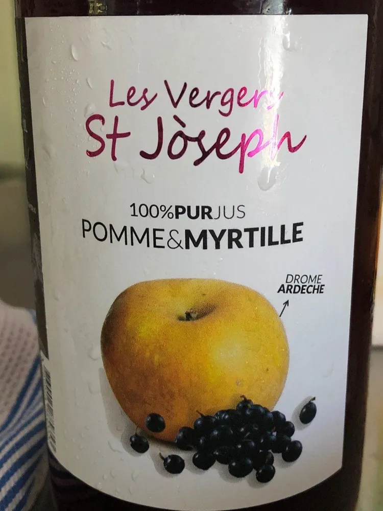 100 % pur jus pommes myrtilles