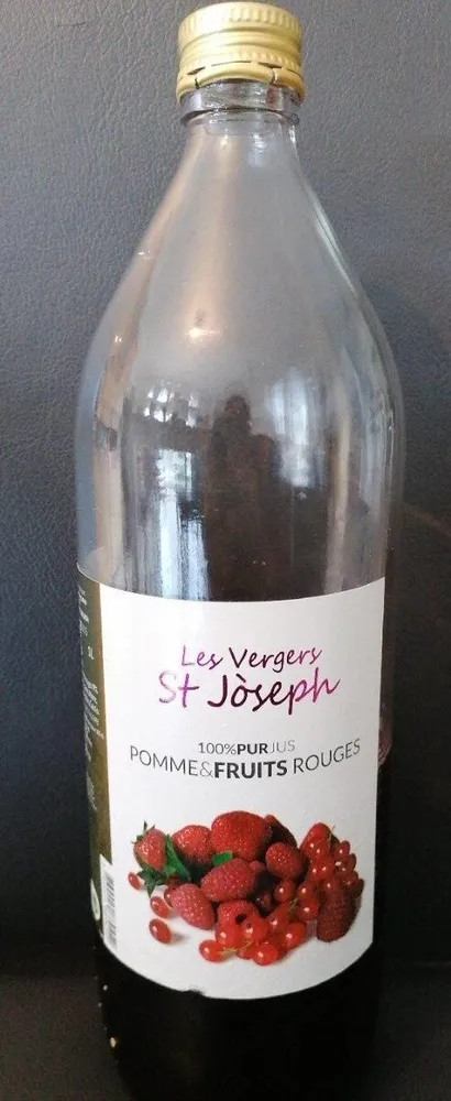 100 % pur jus pomme & fruits rouges