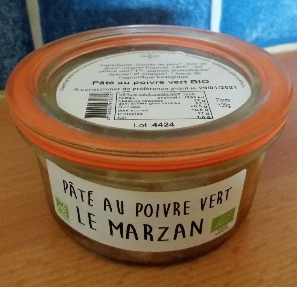 Pâté au poivre vert bio