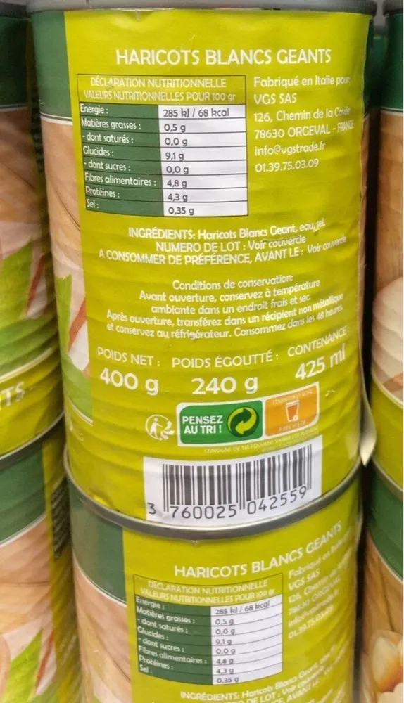 Haricot blanc geant