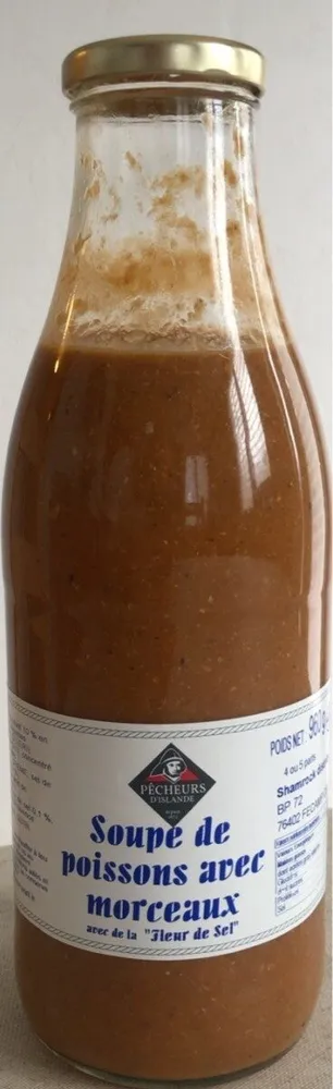 Soupe de poisson avec morceaux à la  "fleur de sel"
