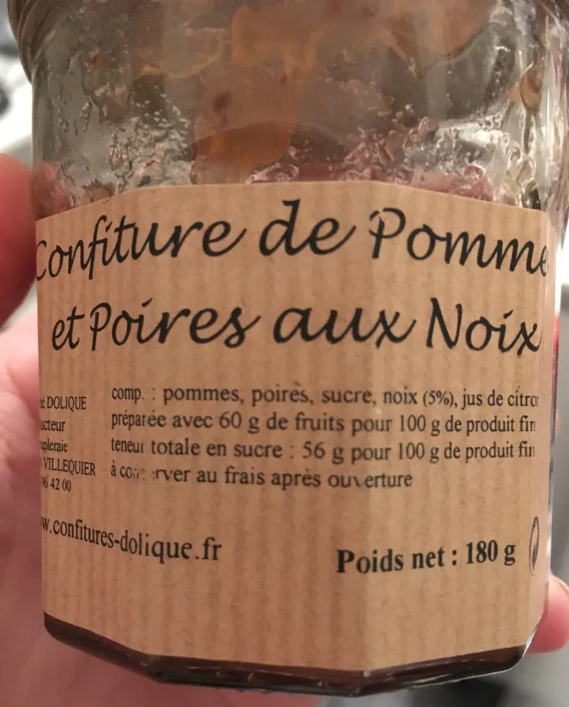 Confiture de Pommes et Poires aux Noix