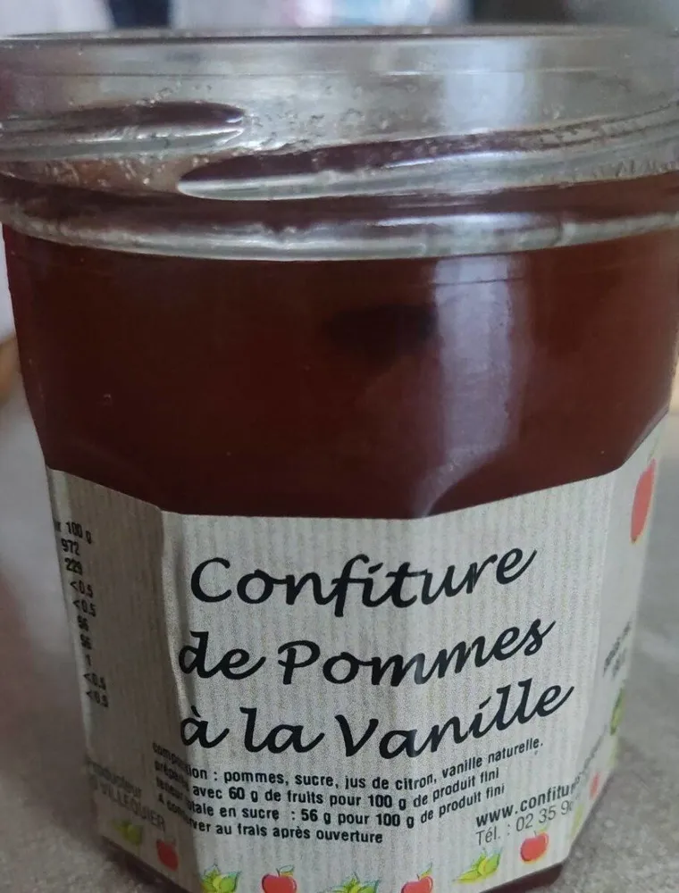 Confiture de pommes à la vanille