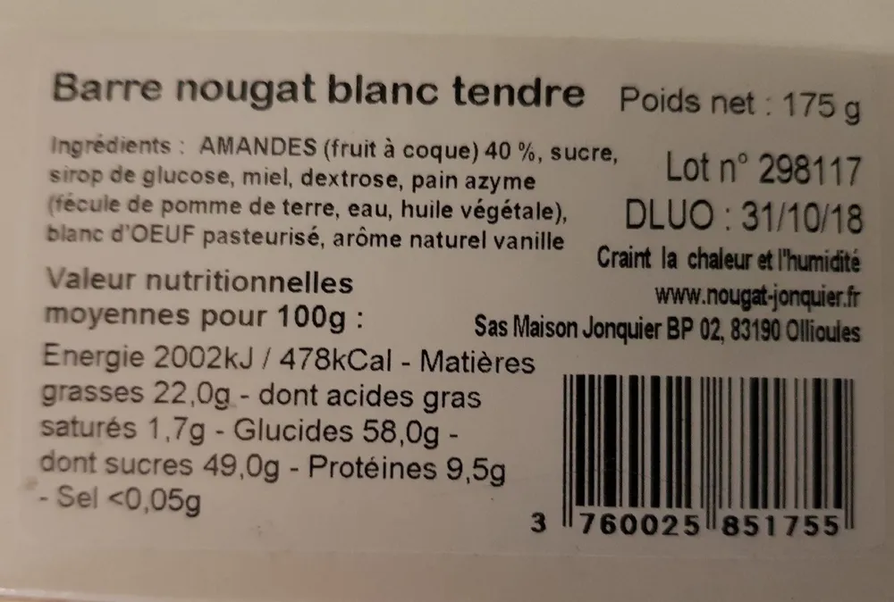 Nougat jonquier