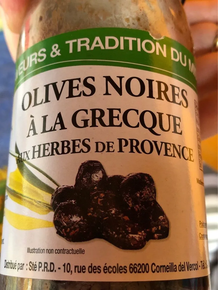 Olives noires a la grecque