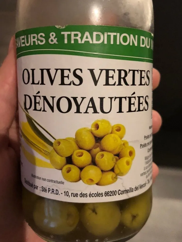 Olives vertes denoyautées