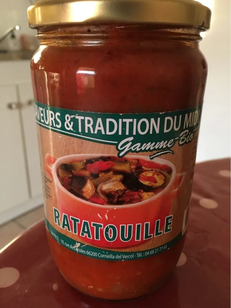 Bocal de Ratatouille Bio, 650g SAVEURS ET TRADITION DU MIDI