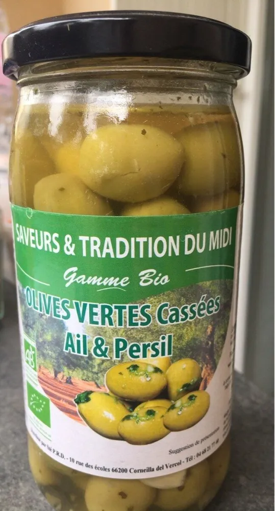 Olives vertes concassées ail et persil