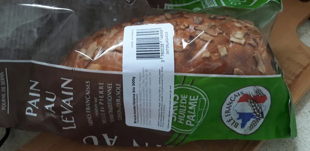 Brioché Amandes Raisins bio