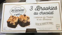 3 brookies au chocolat