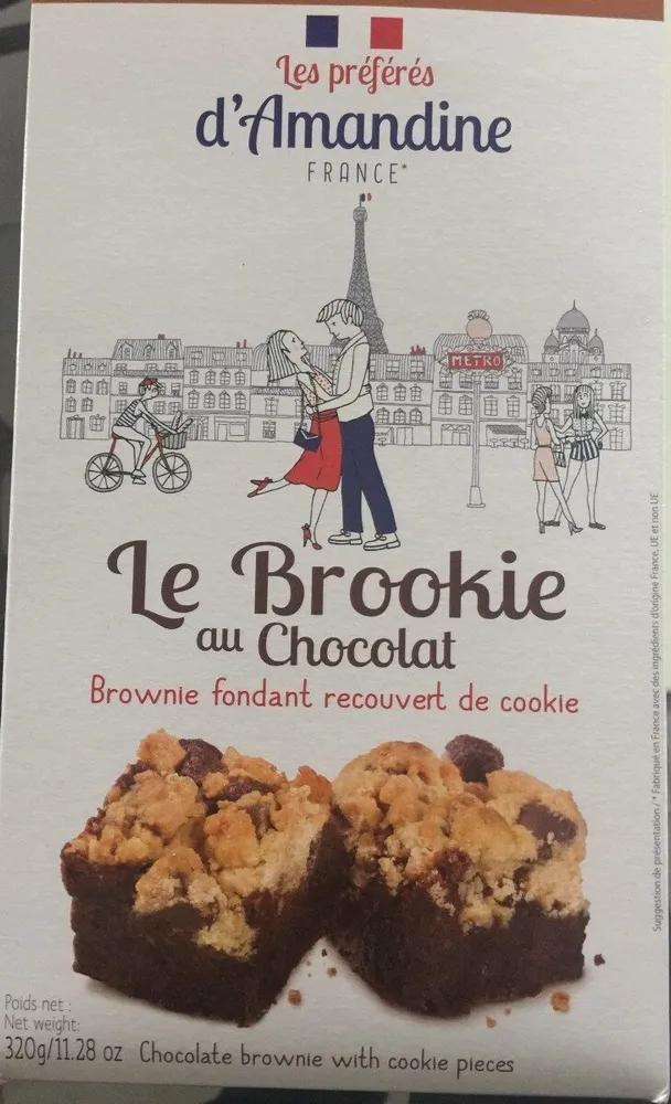 Le brookie éclats de biscuit et morceaux de chocolat