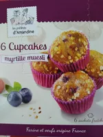 6 cupcakes - myrtilles muesli